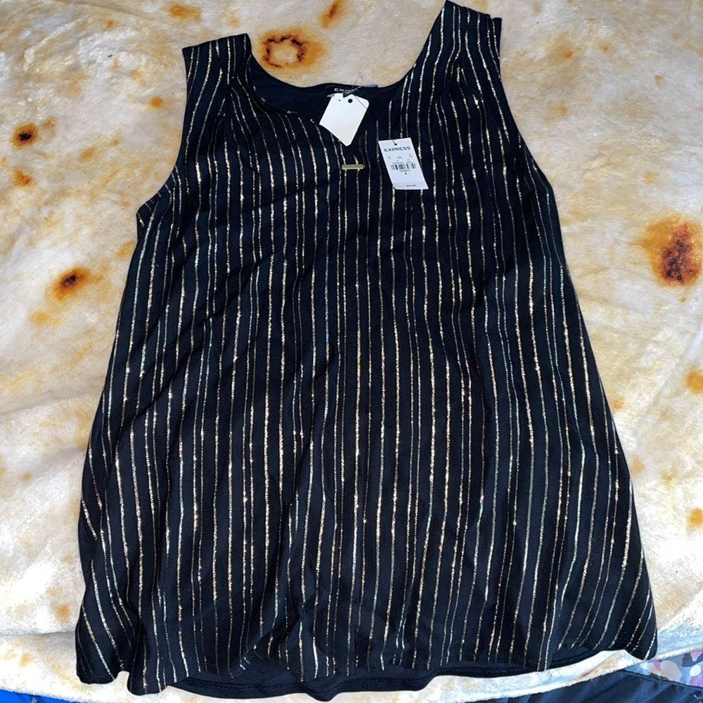 Express Gold Sparkle Tank